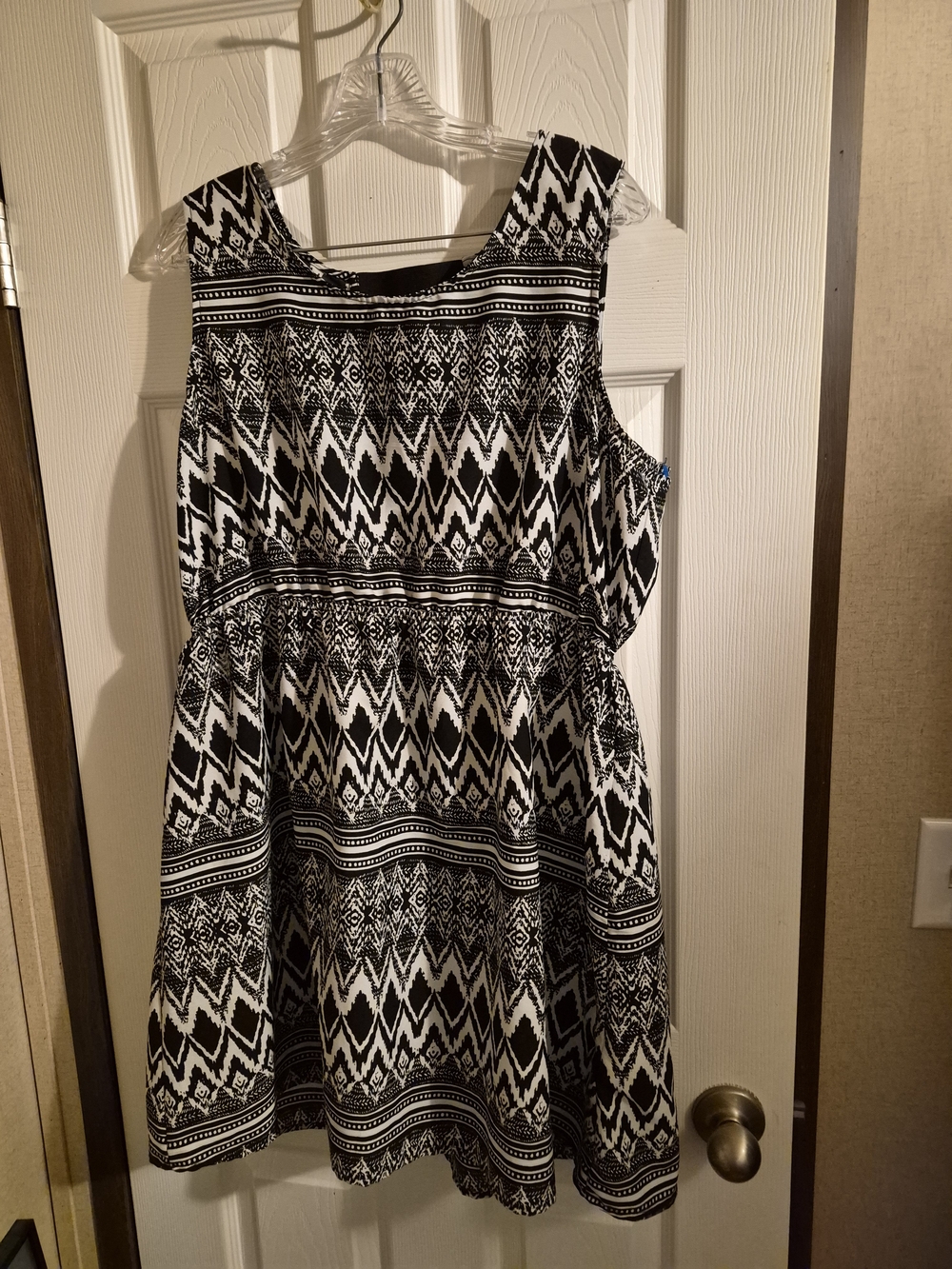bloom Black & White Sleeveless Printed Mini Dress